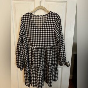 Black and White Checkered Dress